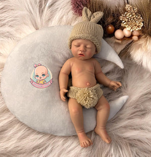 Muneco reborn silicona blanda platino cuerpo entero dormido chico Royal