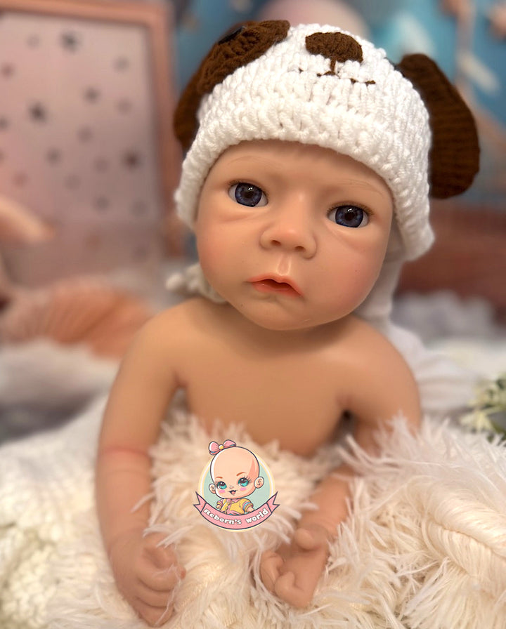 bebe reborn muñeca silicona blanda niño ojos abiertos