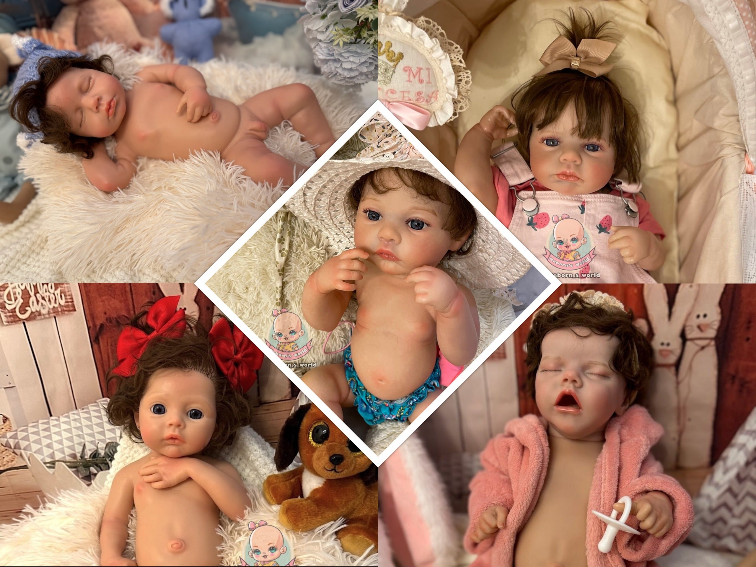 bebes reborn con pelo injertado natural
