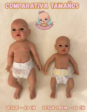 Muñeca Reborn Silicona Leslie Prematura Niña 36cm / 1,6kg