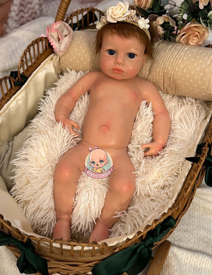 muñeca reborn cuerpo entero de silicona flexible y pelo natural