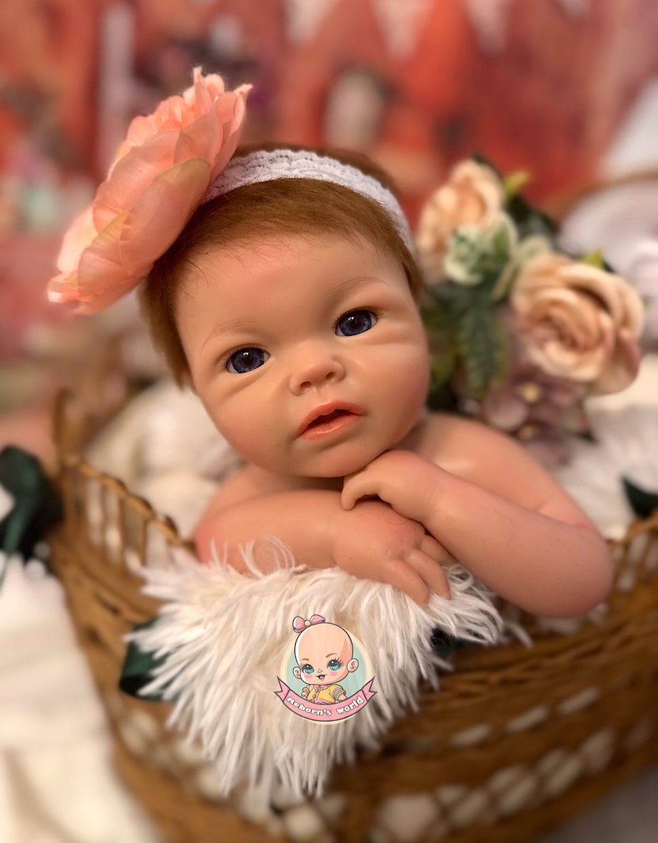 muñeca reborn pelo natural injertado