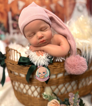 muñeca reborn silicona ojitos cerrados