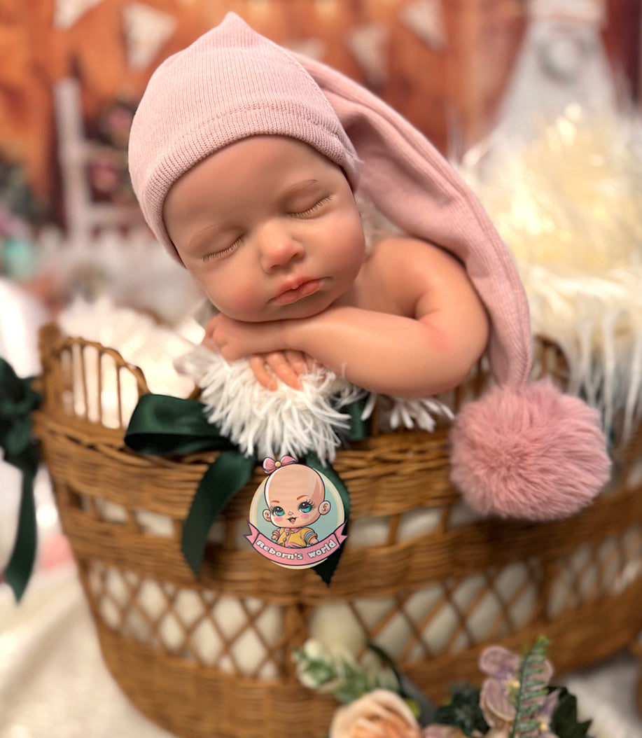 muñeca reborn silicona ojitos cerrados