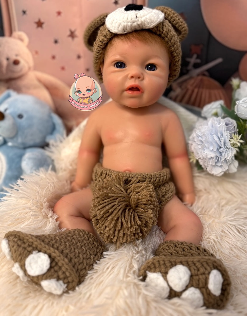 muñeca reborn silicona ojos abiertos