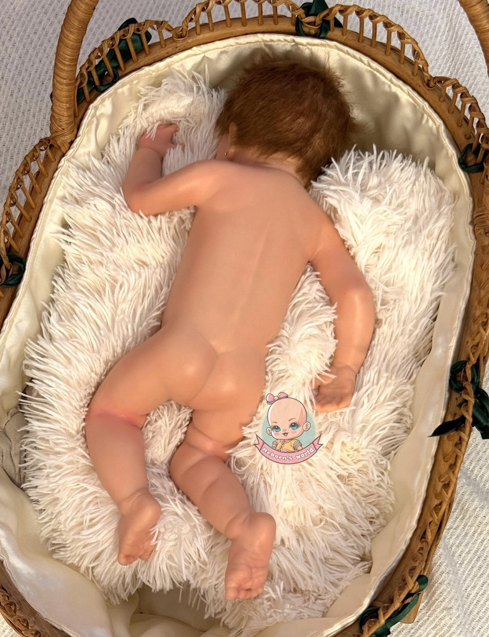 muñeco reborn de silicona blanda con pelo
