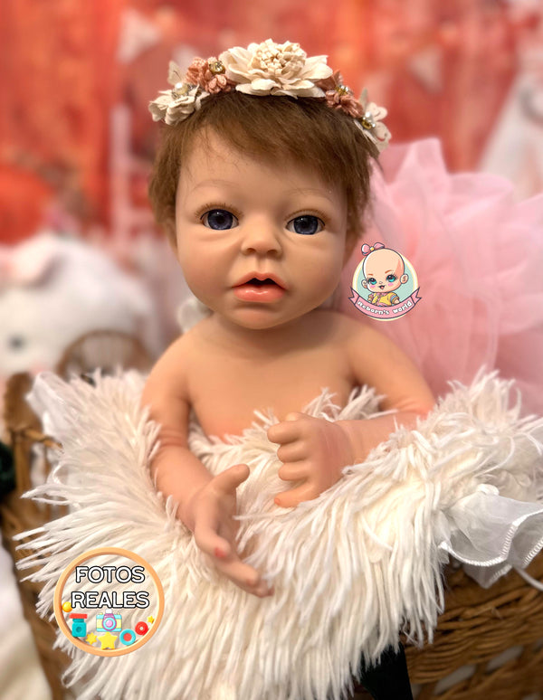 muñeca reborn silicona pelo noa 