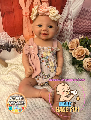 Muñeca Reborn Silicona Chloe Niña 46cm / 2,7kg - Bebe 🍼 y hace Pis 💧
