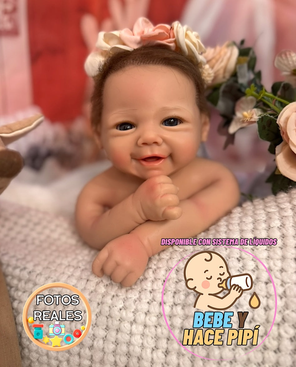 muneca reborn chloe pelo sistema líquidos