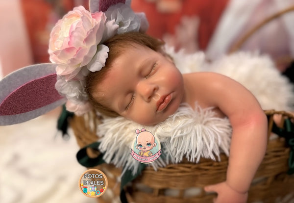 muñeca reborn con pelo natural