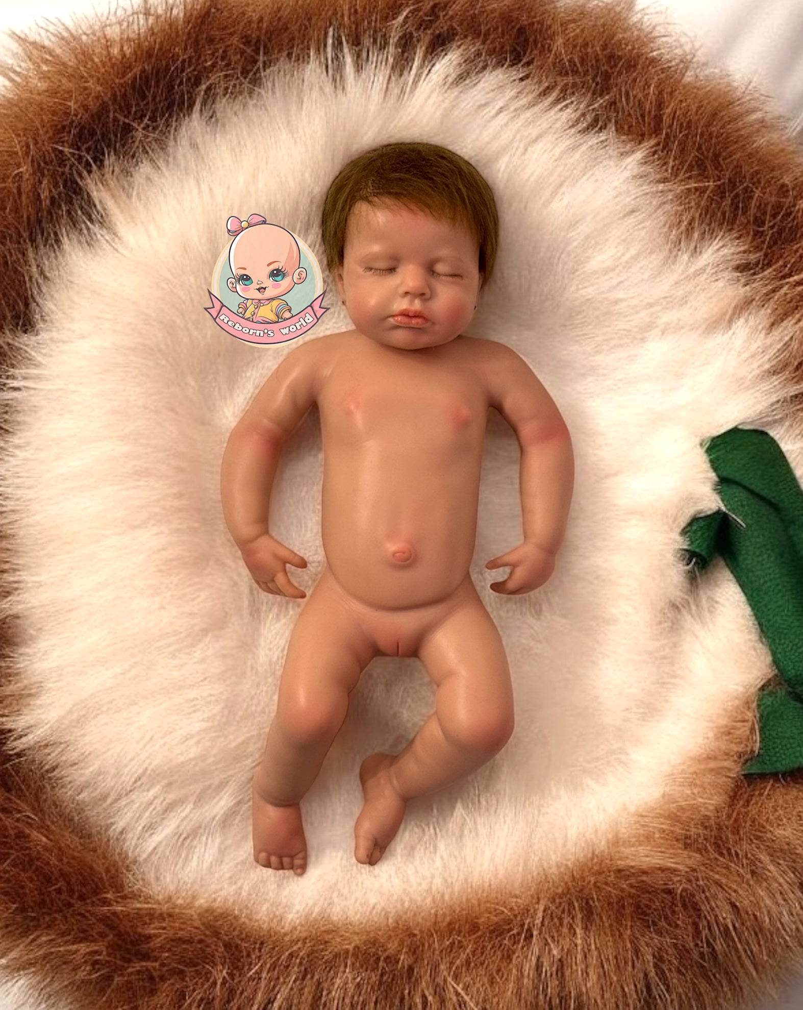 muñeca reborn de silicona con pelo