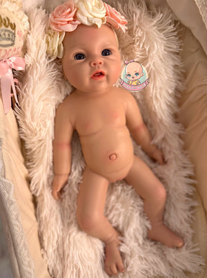 Muñeca reborn leslie silicona blanda carrito cochecito