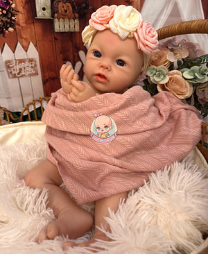 Muñeca reborn silicona blanda platino leslie ropa