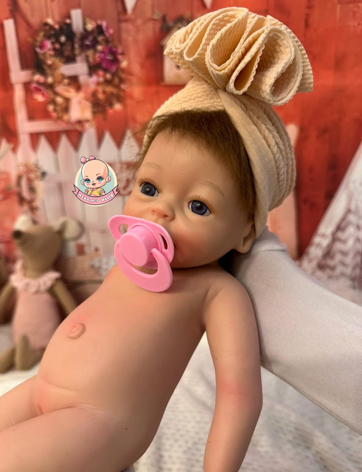 muñeca reborn silicona chupete Bimba