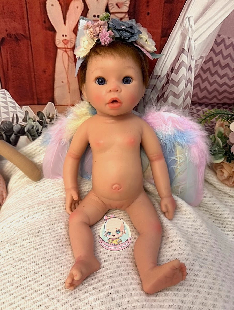 muñeca reborn silicona con pelo raiz