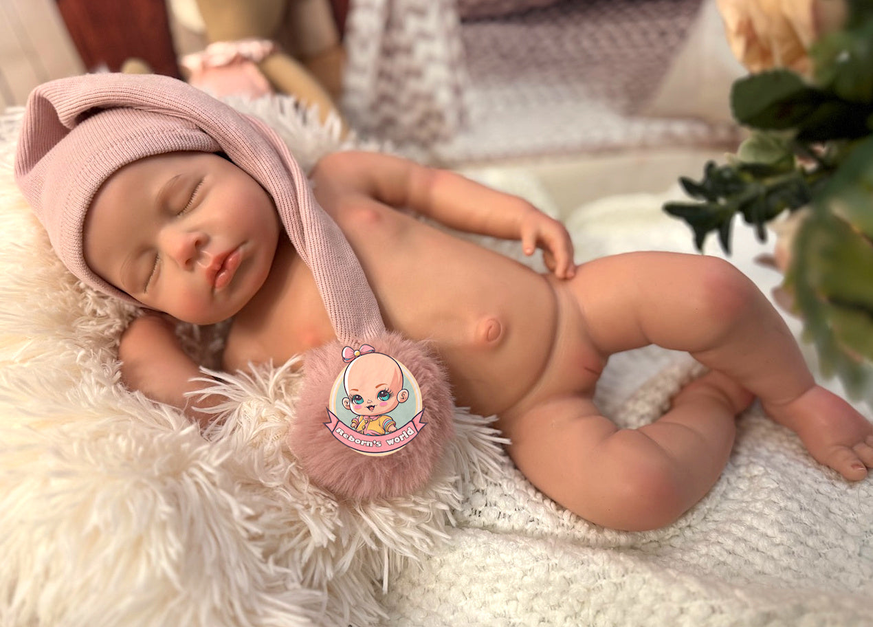 muñeca reborn silicona dormida