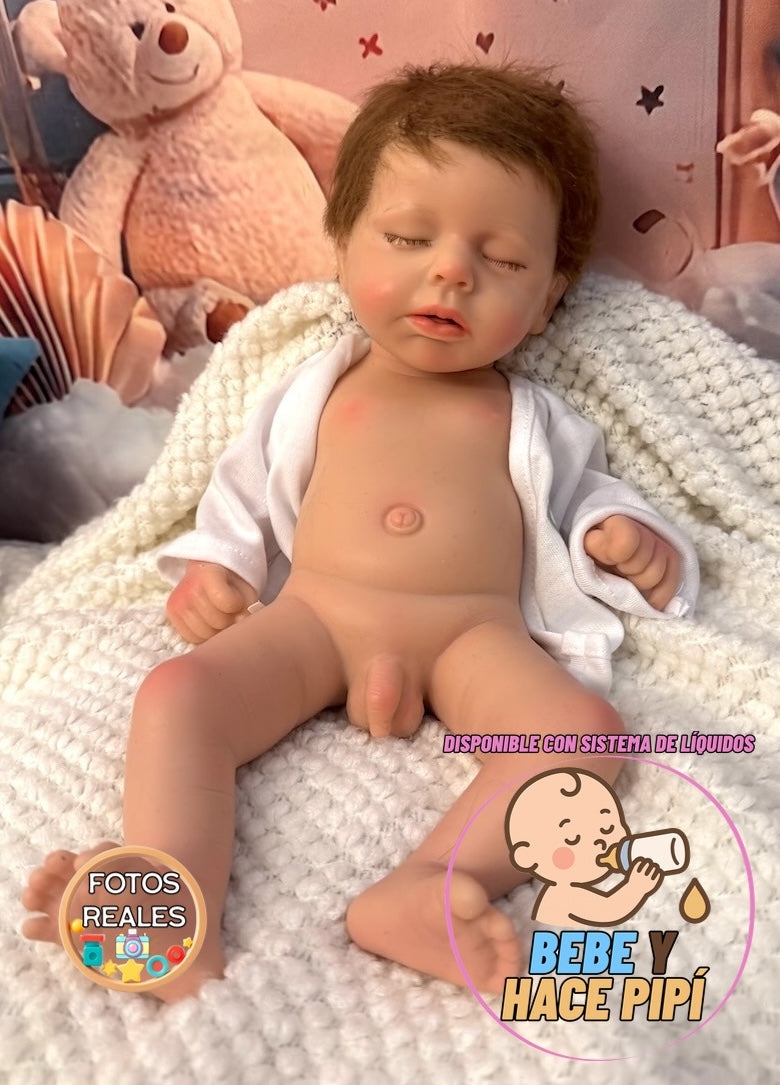 muneca reborn silicona pelo leni liquidos