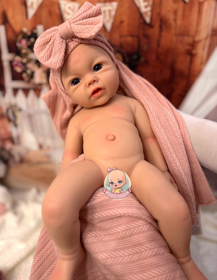 Muñeca reborn silicona leslie blanda platino brazos