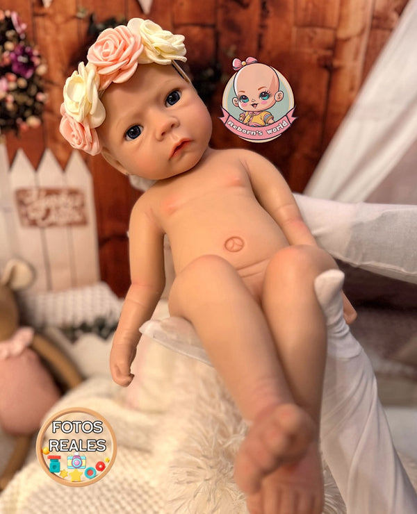 muneca reborn valerie niña diadema