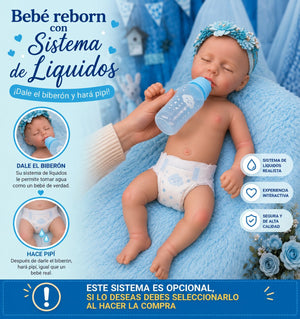 Muñeco Reborn Silicona Leni Niño 37cm / 1,6kg - Bebe 🍼 y hace Pis 💧