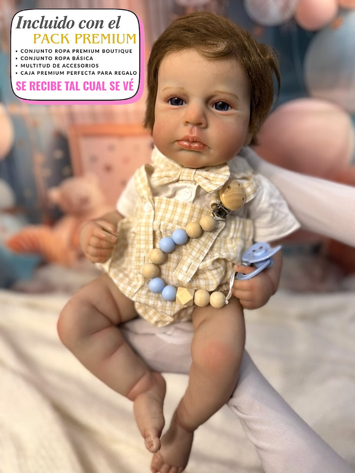muñeco reborn lou lou niño despierto pelo