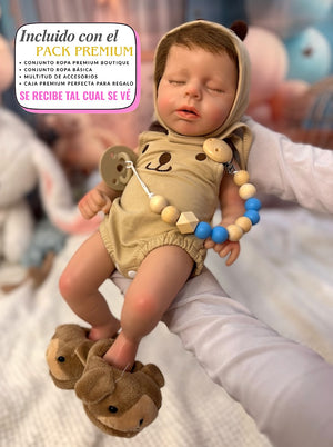 muñeco reborn pelo niño leni premium