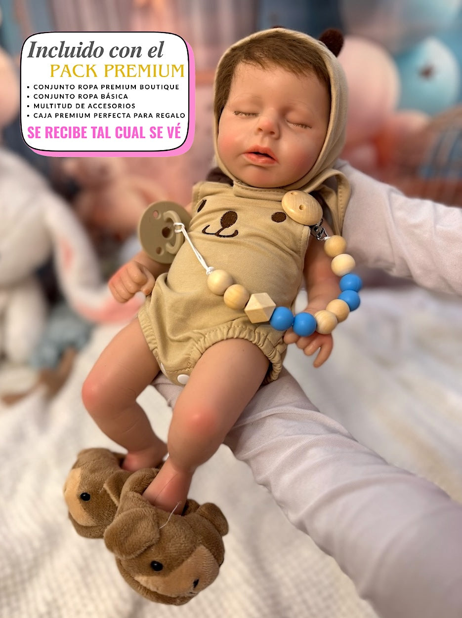 muñeco reborn pelo niño leni premium