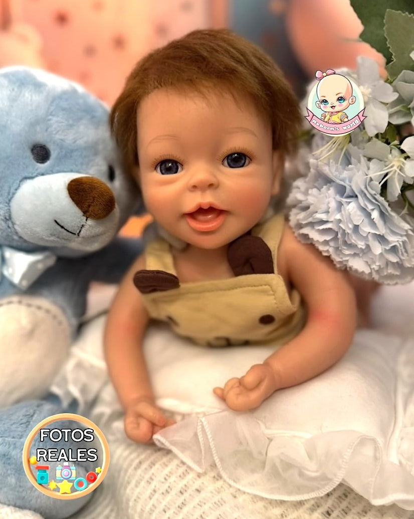 muñeco reborn silicona buba pelo 