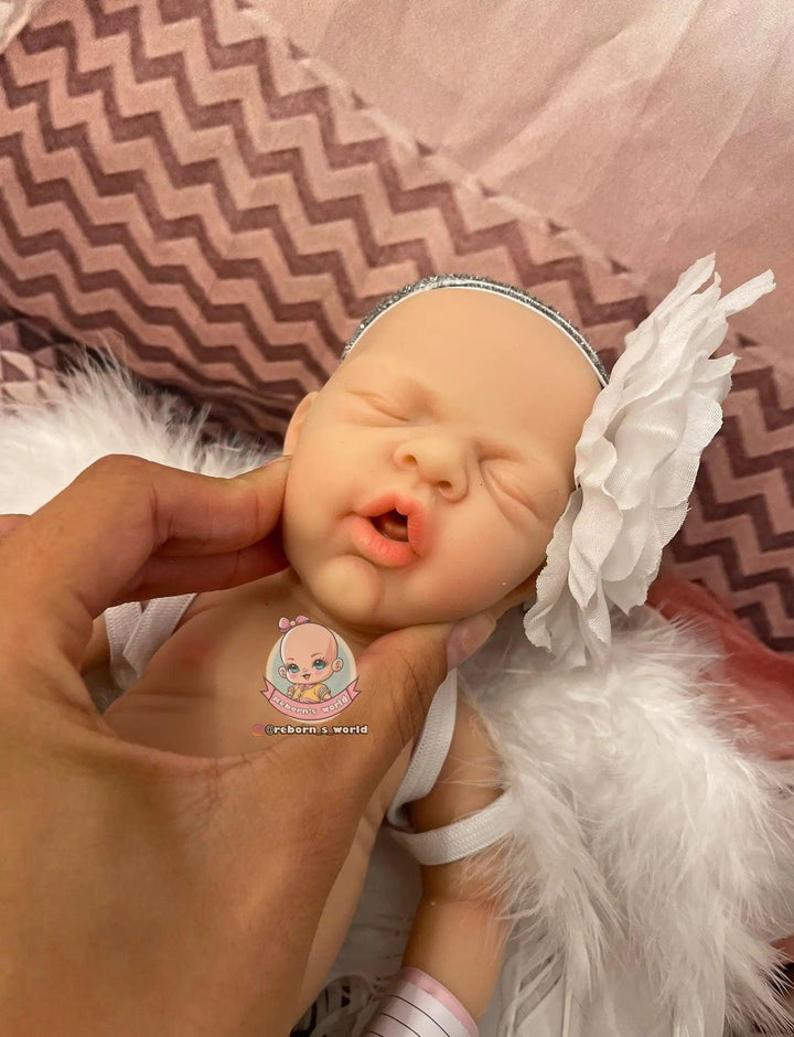 Muñeca reborn recien nacida silicona blanda entera platino niña Zoe