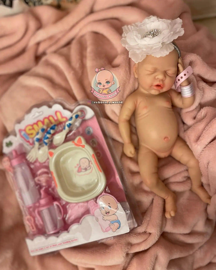 Muñeca reborn silicona blanda platino hecha a mano ropa Zoe