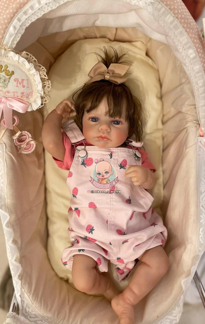 Bebe Reborn Grande Muñeca / Muñeco Pelo Injertado Lou Lou Despierto Ojos Abiertos - Reborn's World