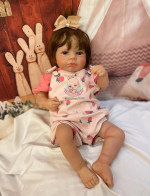 Bebe Reborn Grande Muñeca / Muñeco Pelo Injertado Lou Lou Despierto Ojos Abiertos - Reborn's World