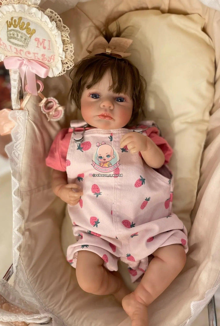 Bebe Reborn Grande Muñeca / Muñeco Pelo Injertado Lou Lou Despierto Ojos Abiertos - Reborn's World