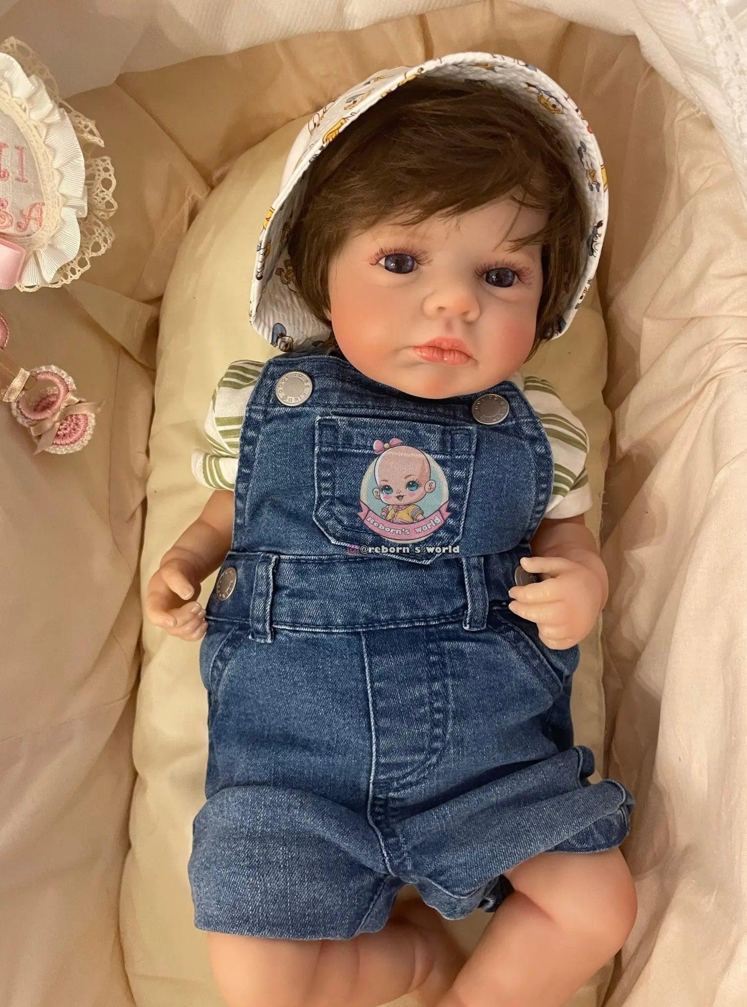 Bebe Reborn Grande Muñeca / Muñeco Pelo Injertado Lou Lou Despierto Ojos Abiertos - Reborn's World