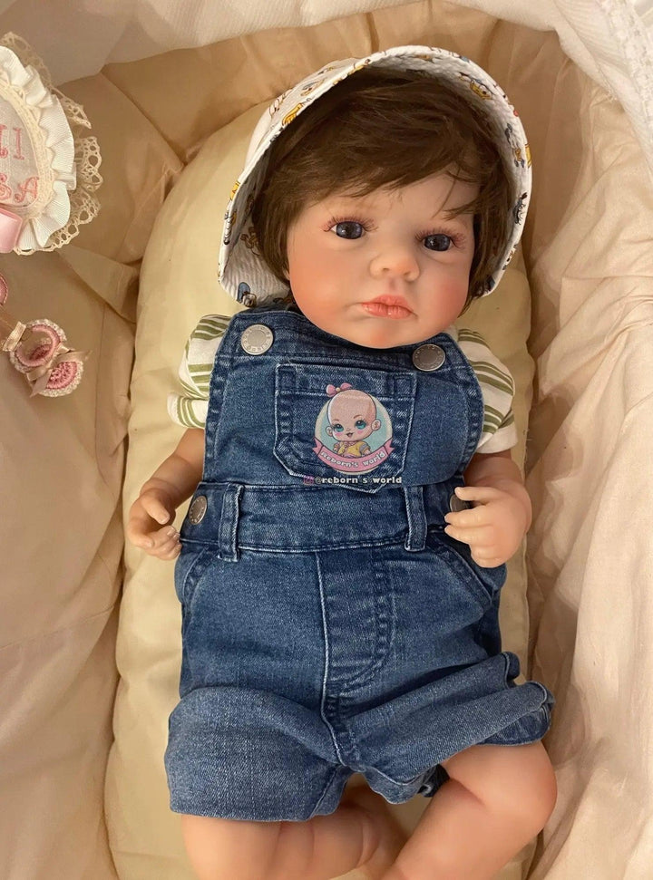 Bebe Reborn Grande Muñeca / Muñeco Pelo Injertado Lou Lou Despierto Ojos Abiertos - Reborn's World