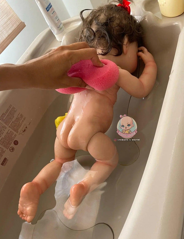 Bebe Reborn Niña Muñeca / Muñeco Cuerpo Completo Vinilo Silicona para Bañar Pelo Injertado Mía - Reborn's World