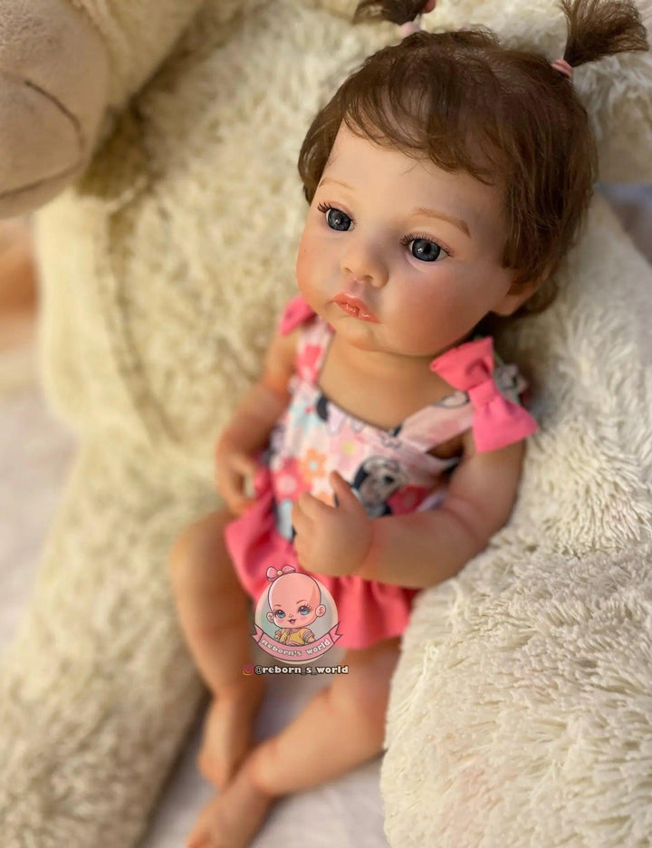 Bebe Reborn Niña Muñeca / Muñeco Cuerpo Completo Vinilo Silicona para Bañar Pelo Injertado Mía - Reborn's World