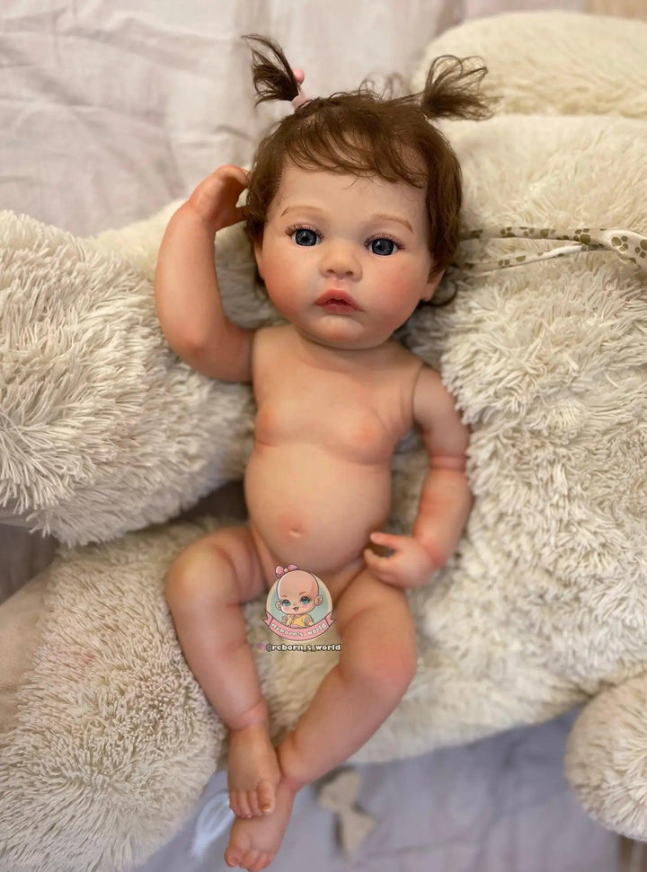 Bebe Reborn Niña Muñeca / Muñeco Cuerpo Completo Vinilo Silicona para Bañar Pelo Injertado Mía - Reborn's World