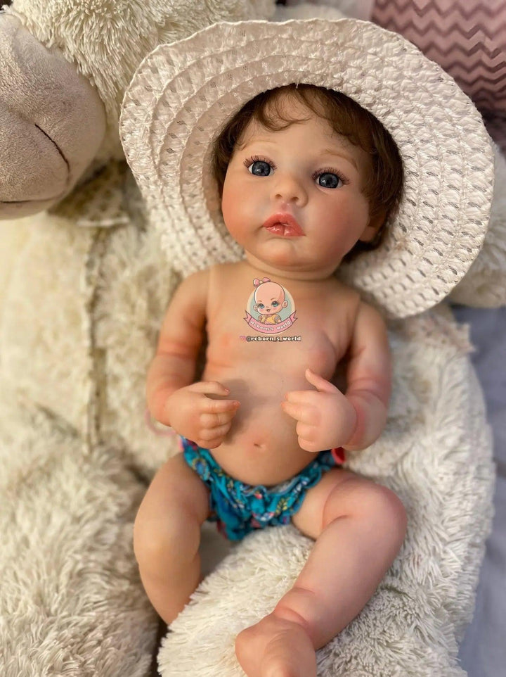 Bebe Reborn Niña Muñeca / Muñeco Cuerpo Completo Vinilo Silicona para Bañar Pelo Injertado Mía - Reborn's World