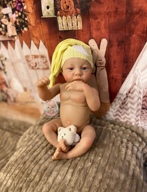 Bebe Reborn Niño Muñeca / Muñeco Cuerpo Completo Vinilo Silicona para Bañar Levi Despierto - Reborn's World