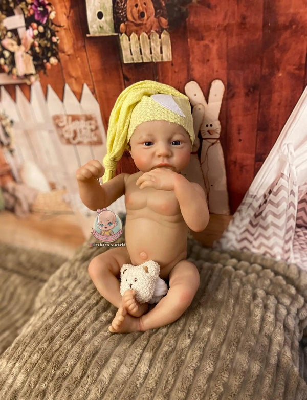 Bebe Reborn Niño Muñeca / Muñeco Cuerpo Completo Vinilo Silicona para Bañar Levi Despierto - Reborn's World