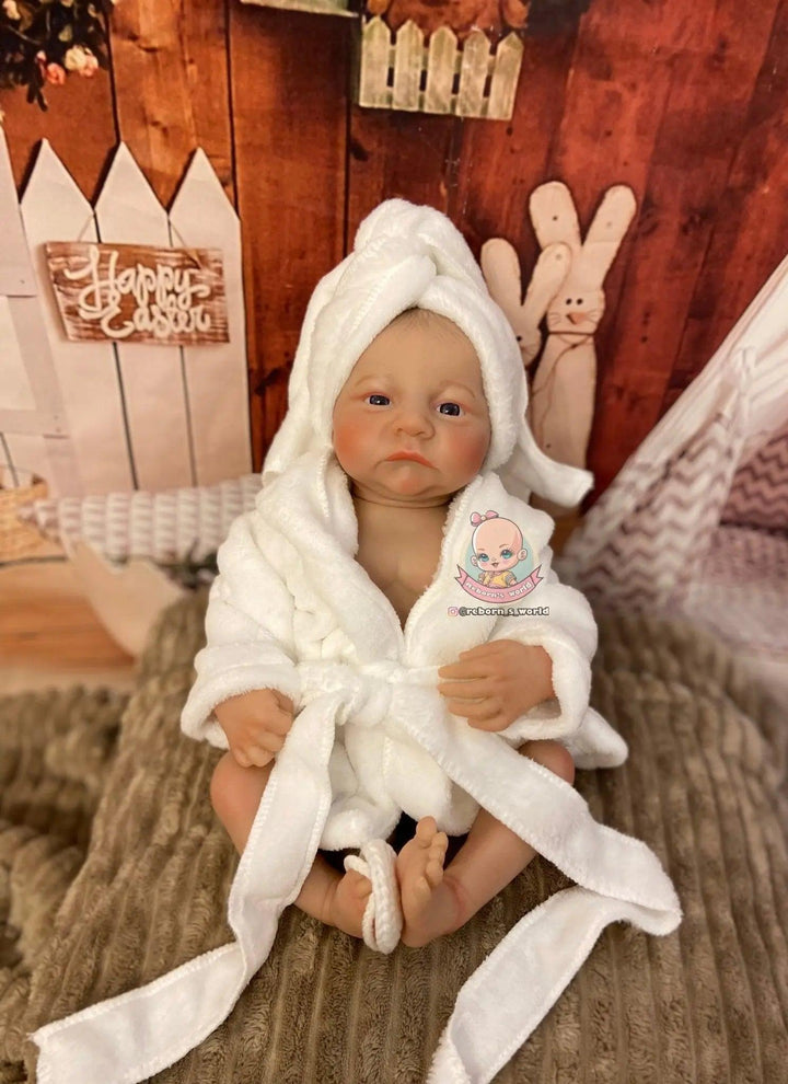 Bebe Reborn Niño Muñeca / Muñeco Cuerpo Completo Vinilo Silicona para Bañar Levi Despierto - Reborn's World
