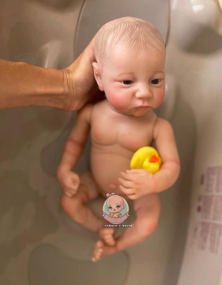 Bebe Reborn Niño Muñeca / Muñeco Cuerpo Completo Vinilo Silicona para Bañar Levi Despierto - Reborn's World