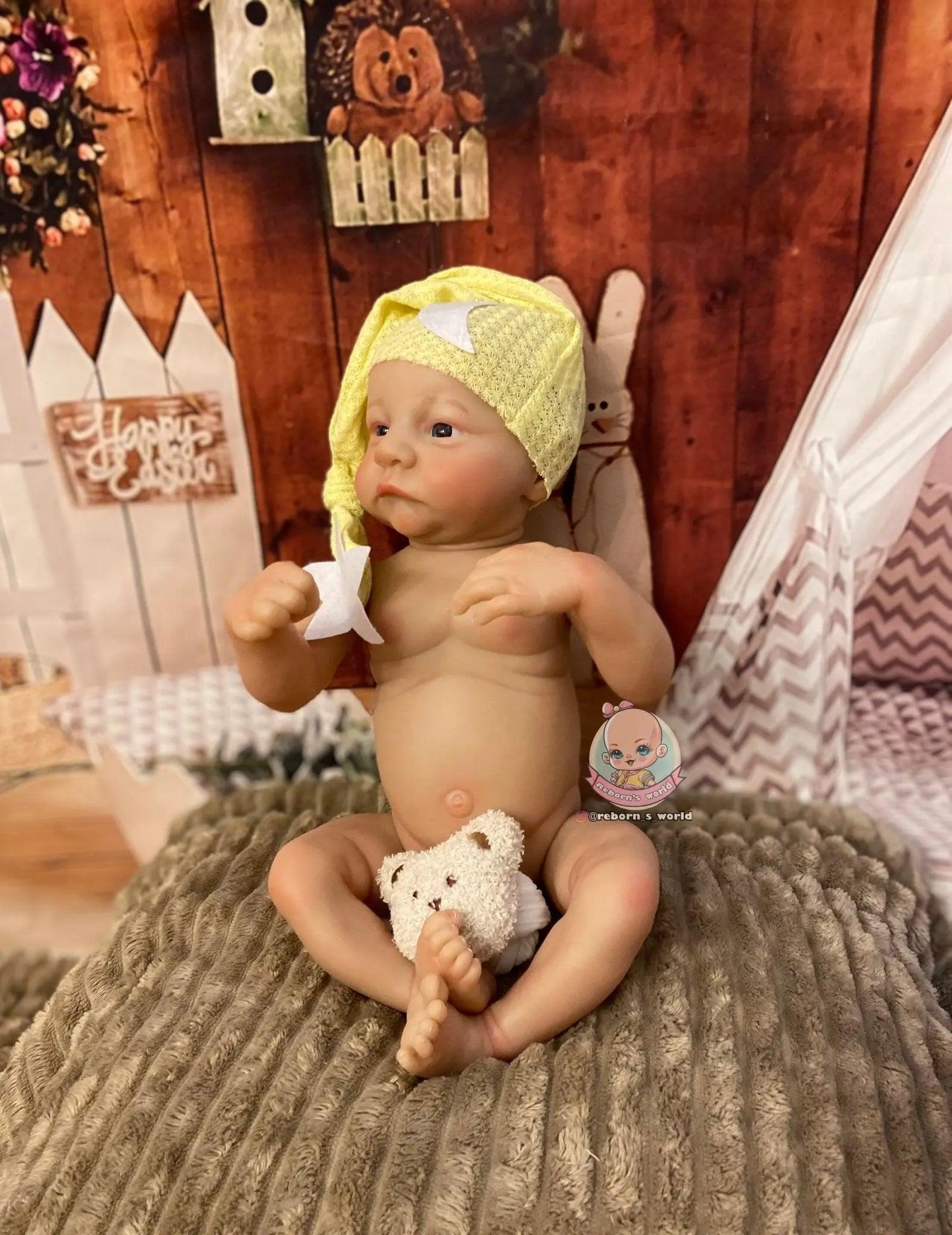 Bebe Reborn Niño Muñeca / Muñeco Cuerpo Completo Vinilo Silicona para Bañar Levi Despierto - Reborn's World