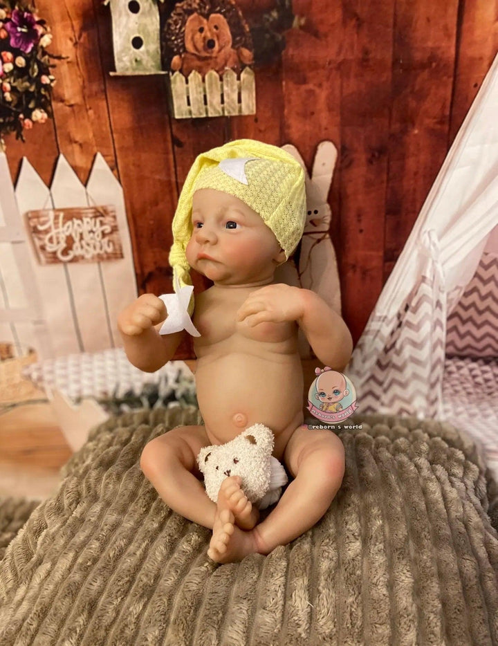 Bebe Reborn Niño Muñeca / Muñeco Cuerpo Completo Vinilo Silicona para Bañar Levi Despierto - Reborn's World