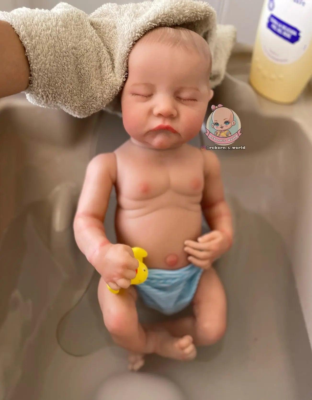 Bebe Reborn Niño Muñeca / Muñeco Cuerpo Completo Vinilo Silicona para Bañar Levi - Reborn's World